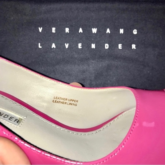 Vera Wang Hot Pink Barbie Patent Leather Pumps Size 6 - Picture 6 of 7